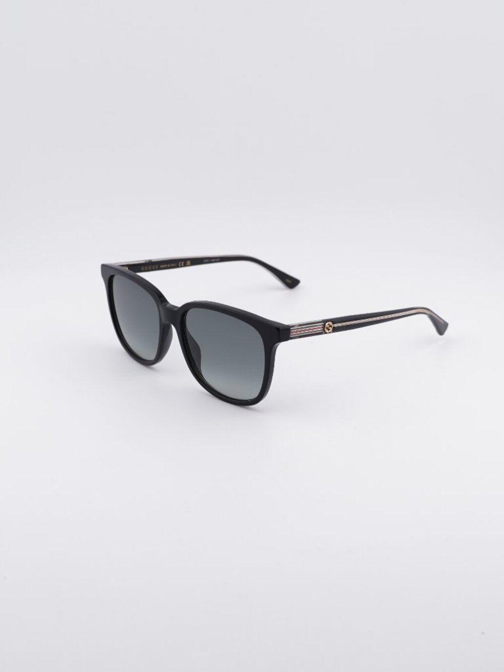Gucci GG0376SN 001 Sunglasses Black Square Frame, Grey Lenses